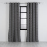 FLOSIA Fluffy Pom Pom Panel Curtain – Dark Gray